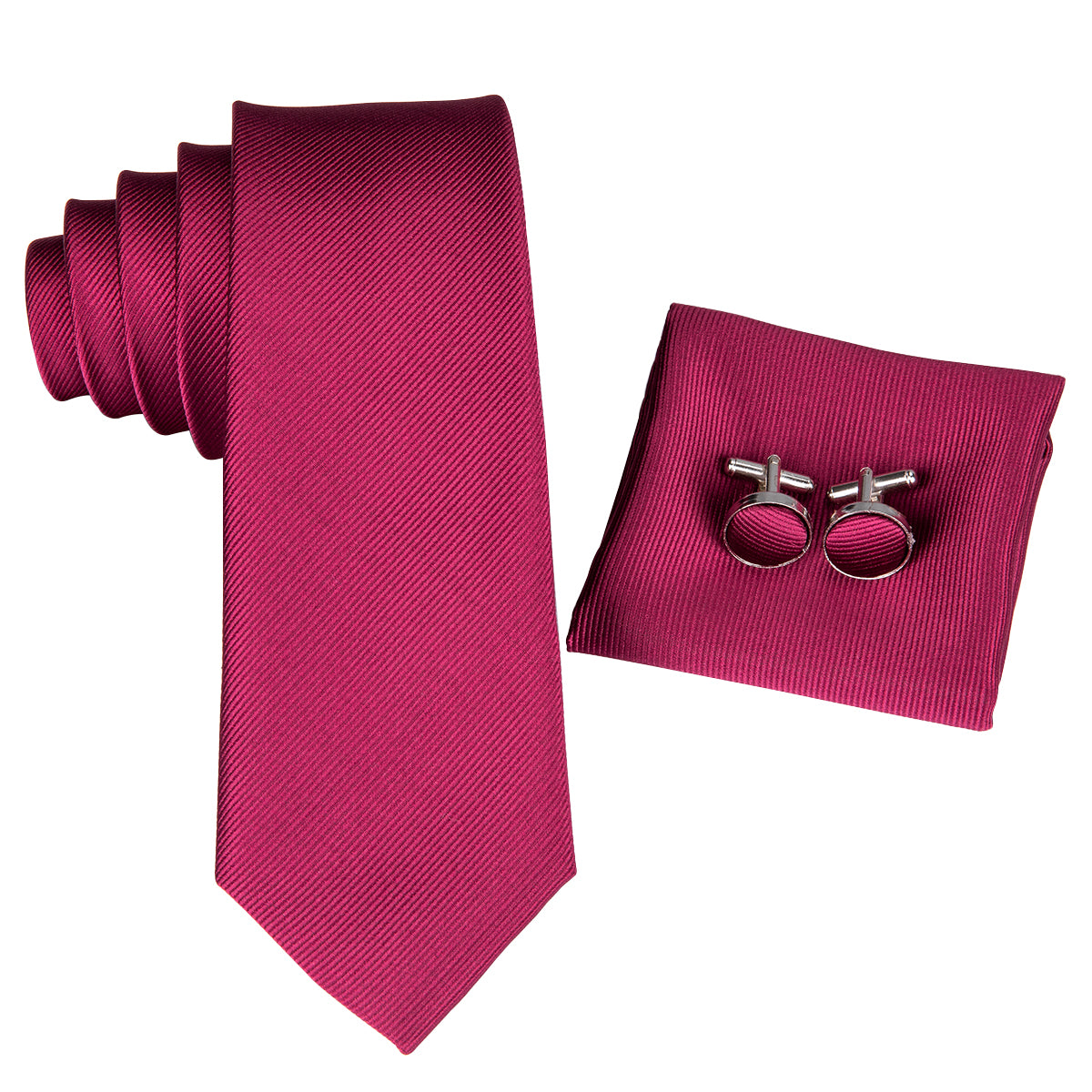 magenta silk tie