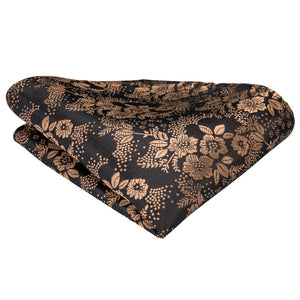 Golden Lotus Blossoms Silk Tie