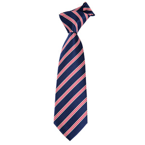 Midnight Sapphire Ruby Striped Silk Tie