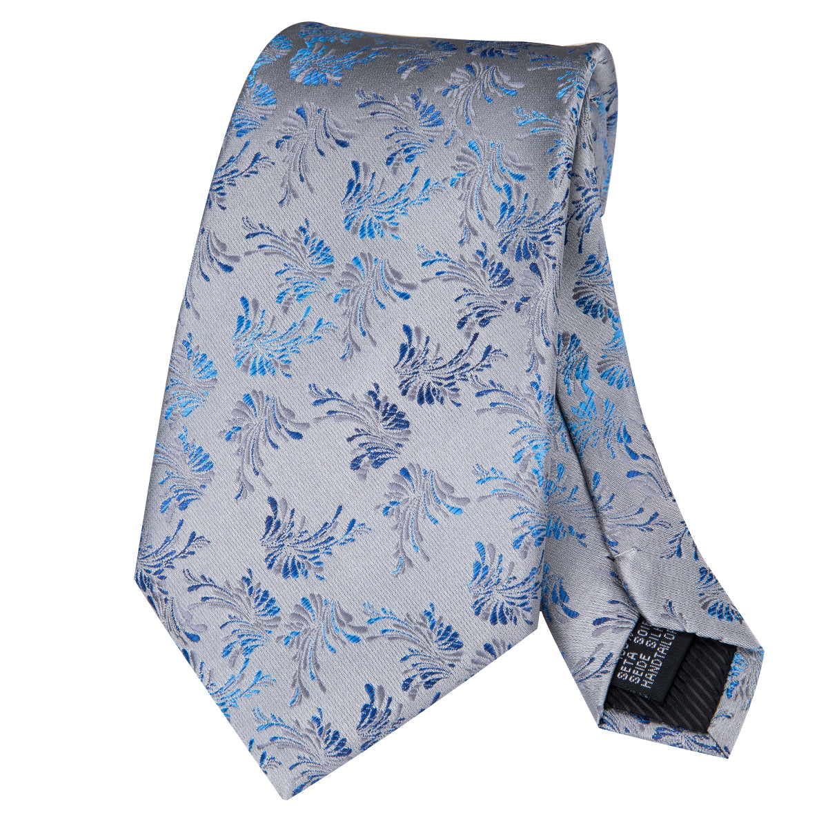 Sapphire Steel Swan Wing Silk Tie