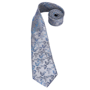 Sapphire Steel Swan Wing Silk Tie