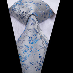 Sapphire Steel Swan Wing Silk Tie