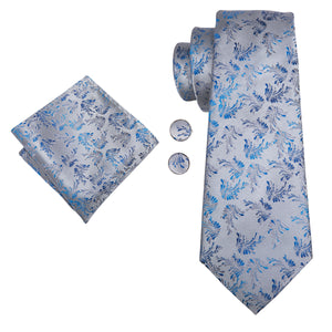 Sapphire Steel Swan Wing Silk Tie