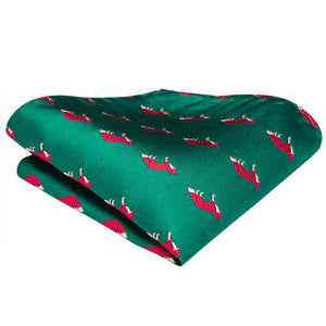 Emerald Foxes Silk Tie