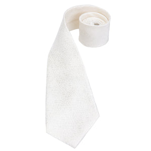 Platinum Scroll Solid Silk Tie