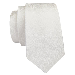 Platinum Scroll Solid Silk Tie