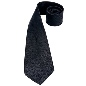 Obsidian Scroll Solid Silk Tie