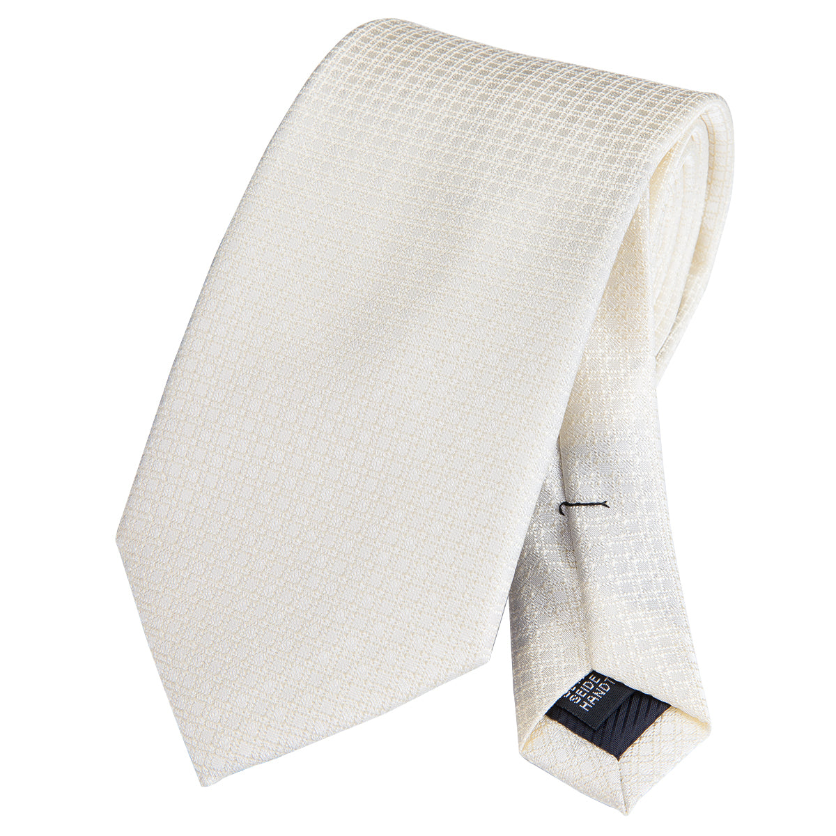 Platinum Cubed Solid Silk Tie