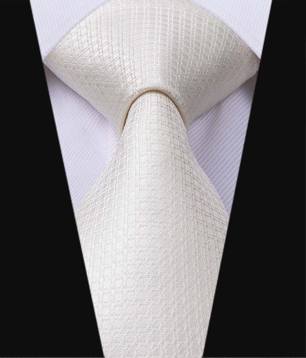 Platinum Cubed Solid Silk Tie