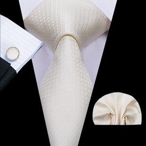 Platinum Cubed Solid Silk Tie