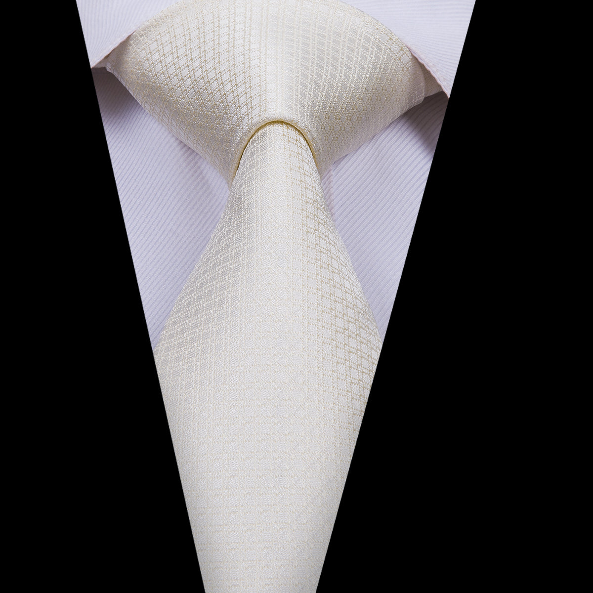 Platinum Cubed Solid Silk Tie