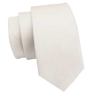 Platinum Cubed Solid Silk Tie