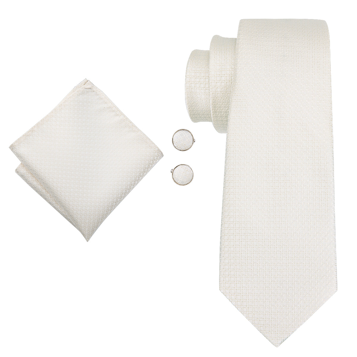 Platinum Cubed Solid Silk Tie