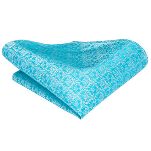 Cyan Chainmail Solid Silk Tie