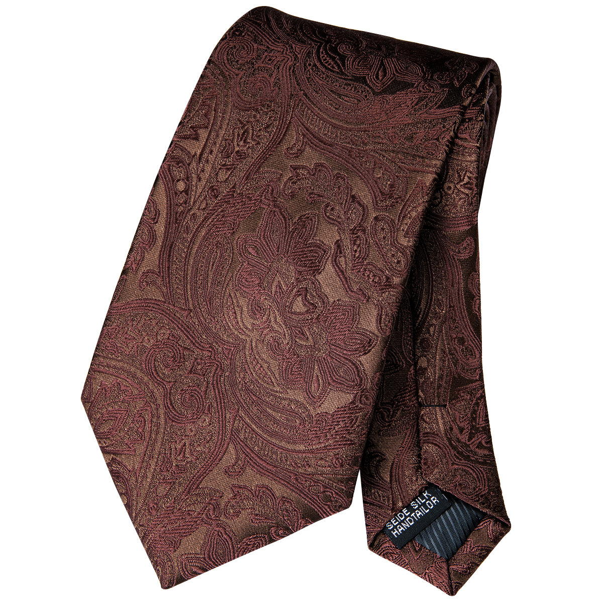 Chocolate Tourmaline Paisley Silk Tie