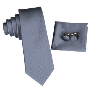 Solid Graphite Silk Tie