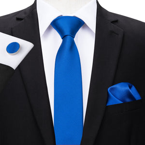 Solid Sapphire Silk Tie