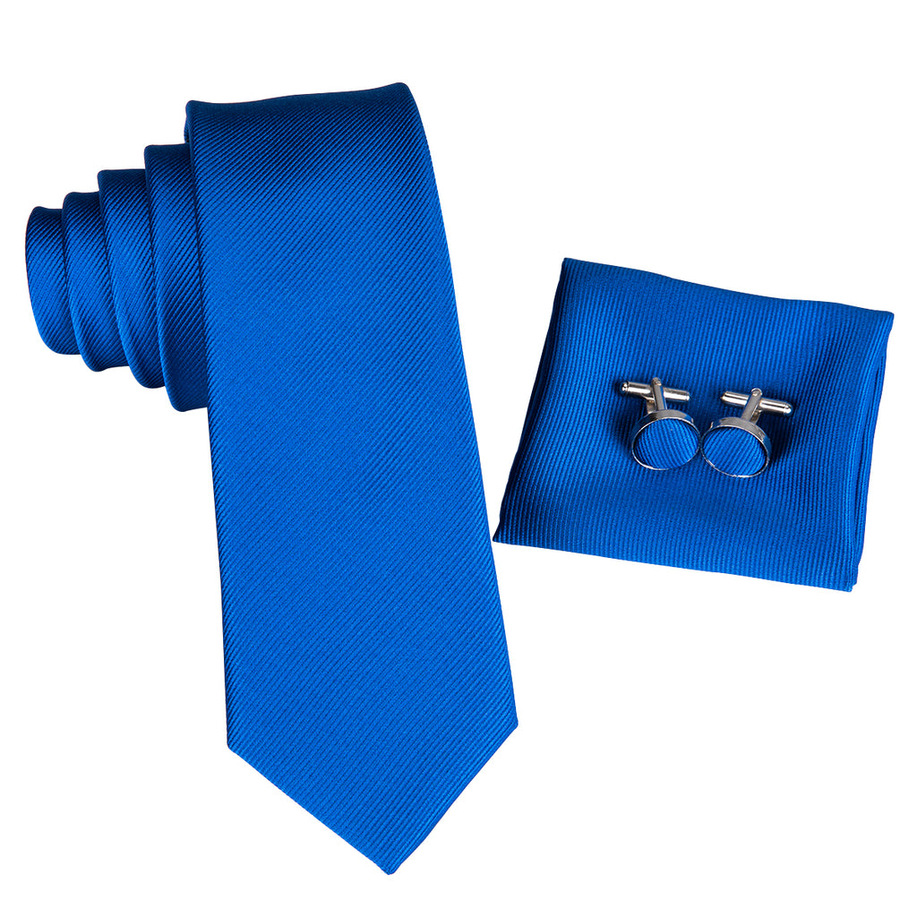 Solid Sapphire Silk Tie