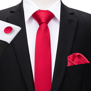 Solid Ruby Silk Tie