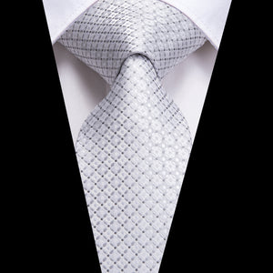 Platinum Pearl Diamond Silk Tie