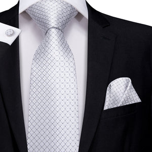 Platinum Pearl Diamond Silk Tie