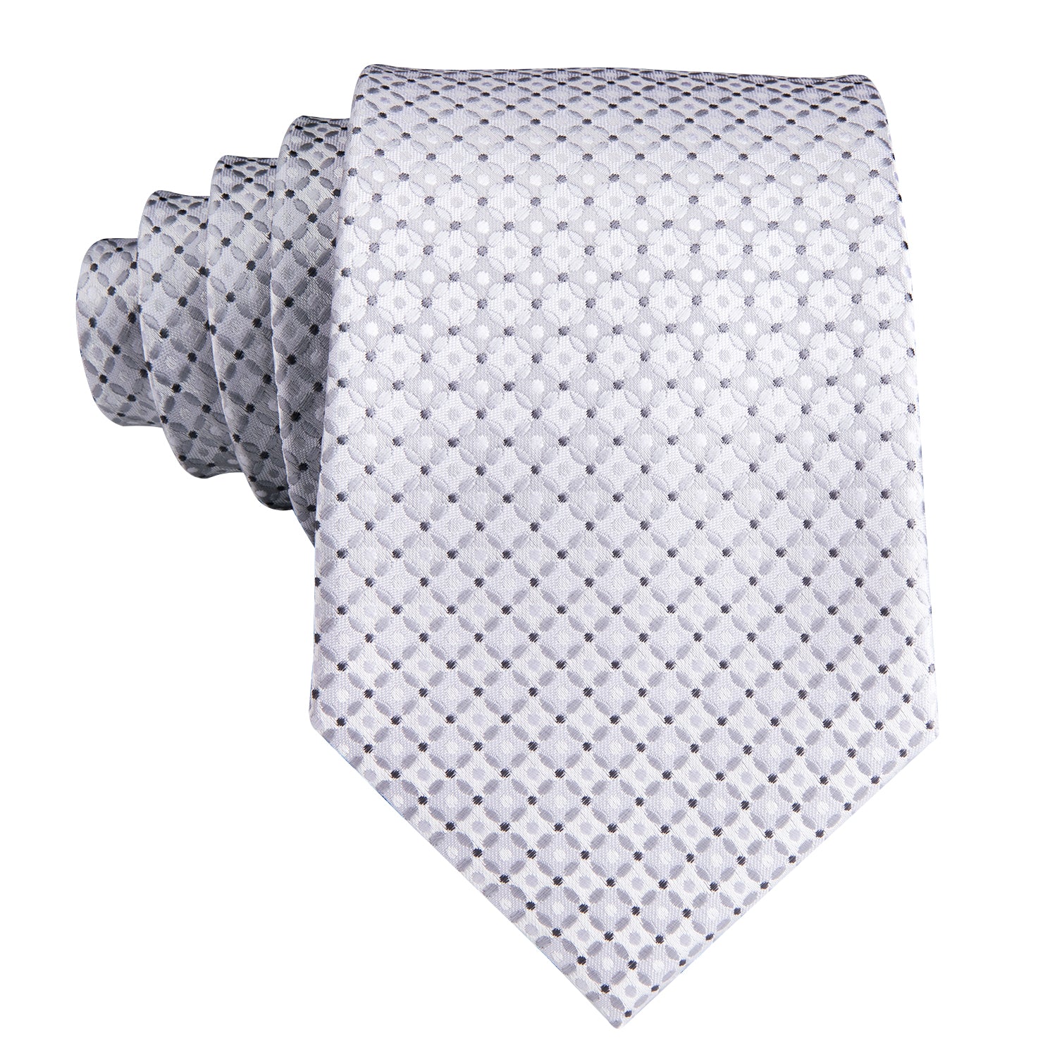 Platinum Pearl Diamond Silk Tie