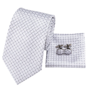 Platinum Pearl Diamond Silk Tie