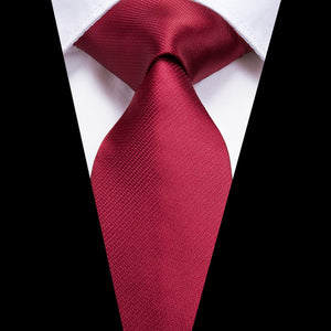 Solid Midnight Ruby Silk Tie