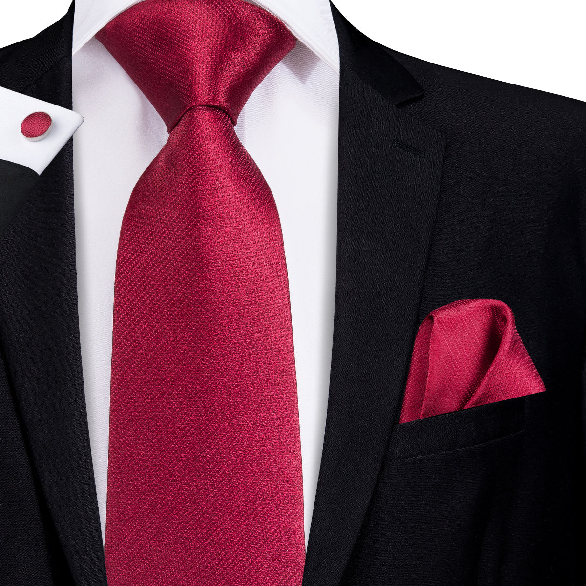 Solid Midnight Ruby Silk Tie