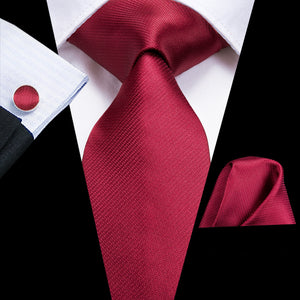 Solid Midnight Ruby Silk Tie