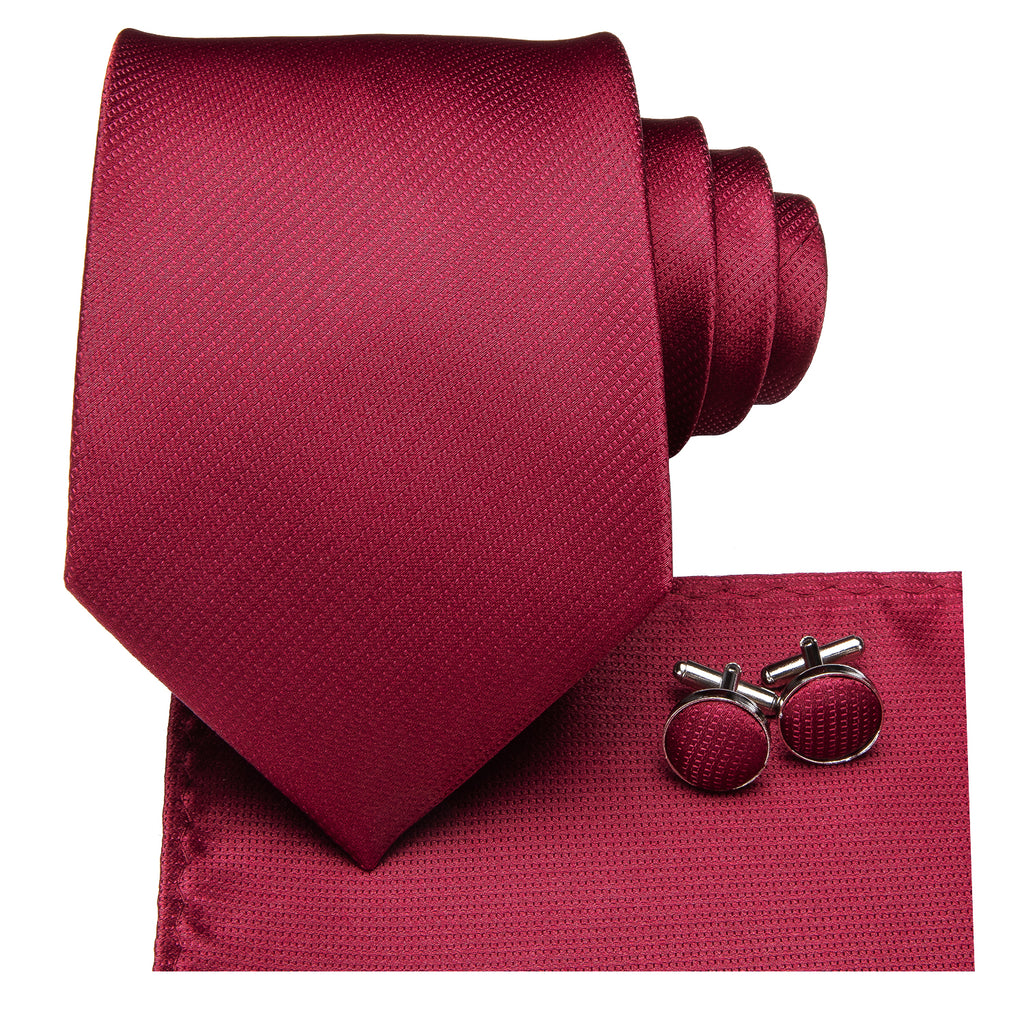 Solid Midnight Ruby Silk Tie