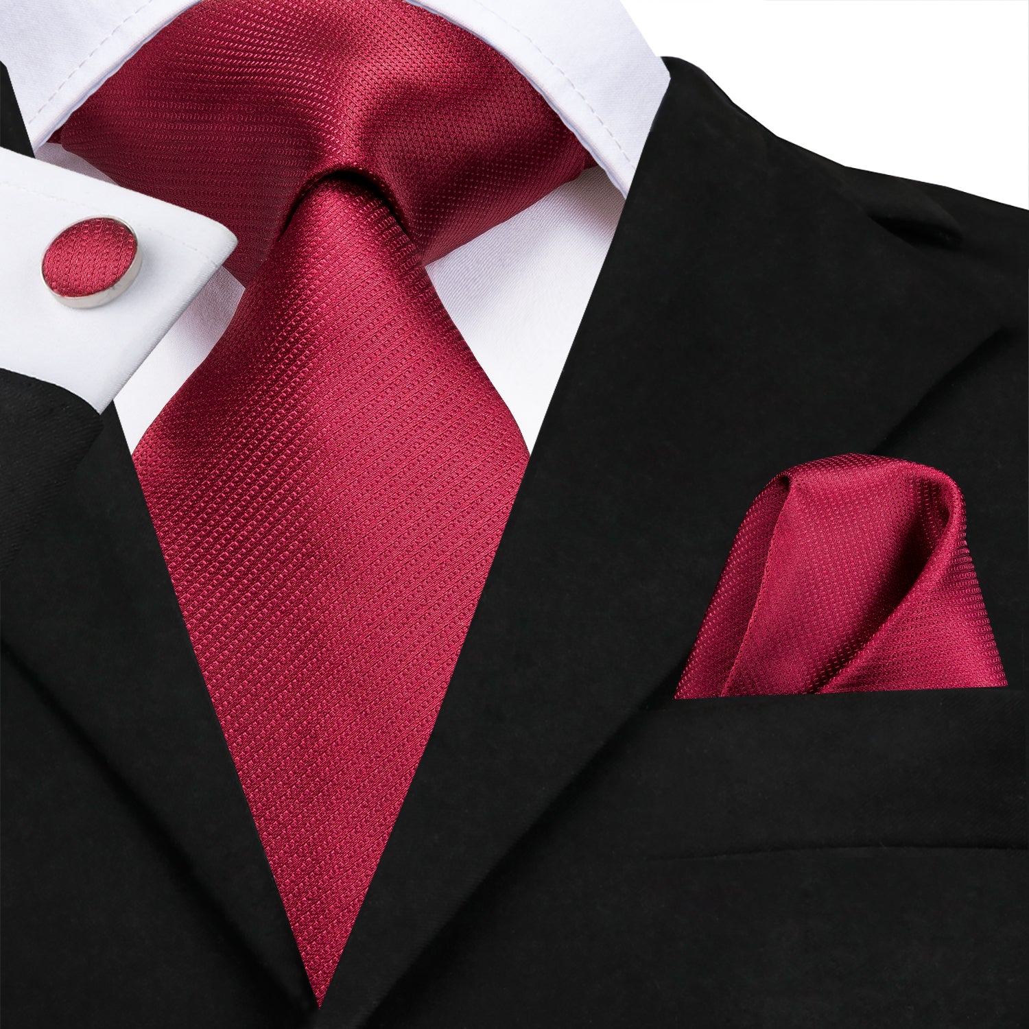 Solid Midnight Ruby Silk Tie