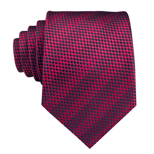 Midnight Ruby Striped Silk Tie