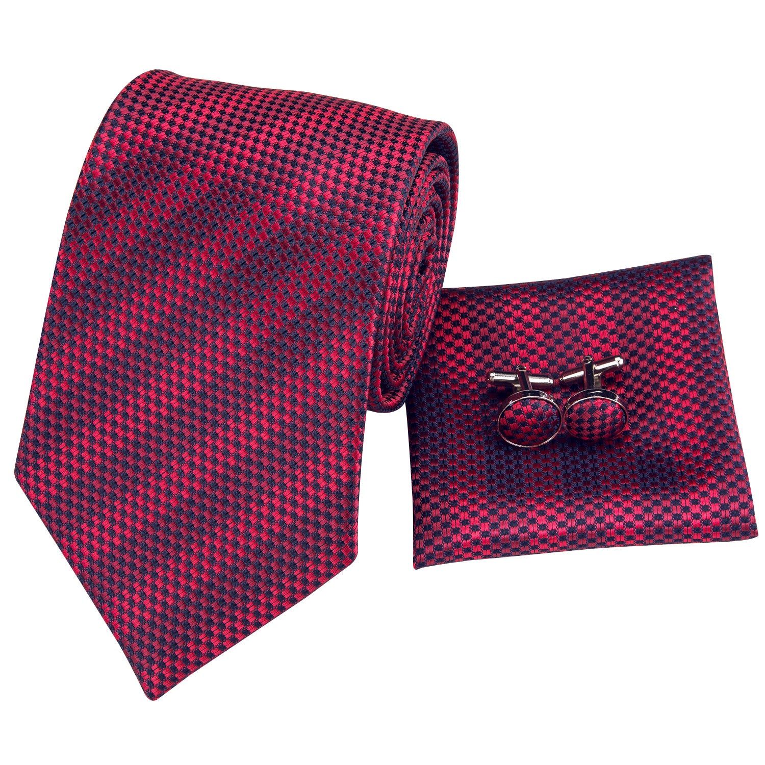 Midnight Ruby Striped Silk Tie