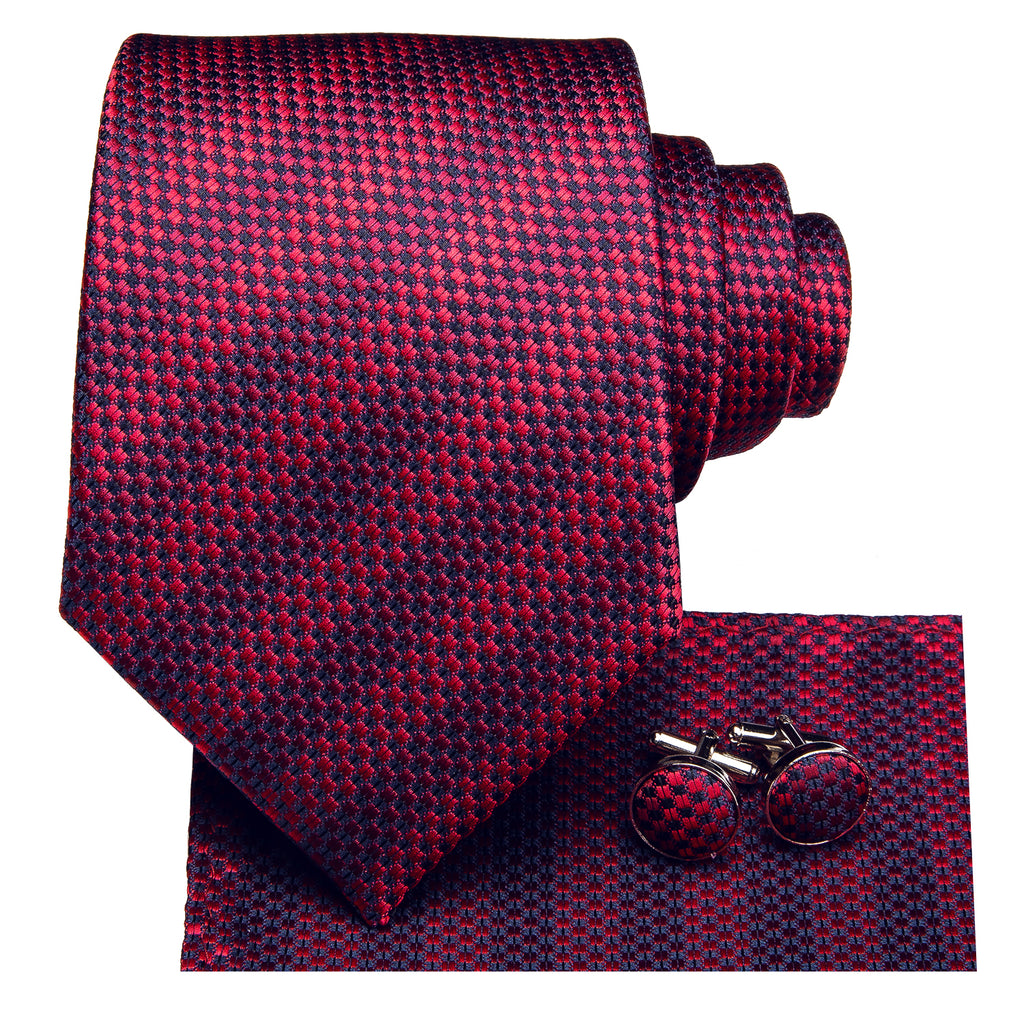 Midnight Ruby Striped Silk Tie