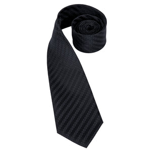 Obsidian Sky Striped Silk Tie