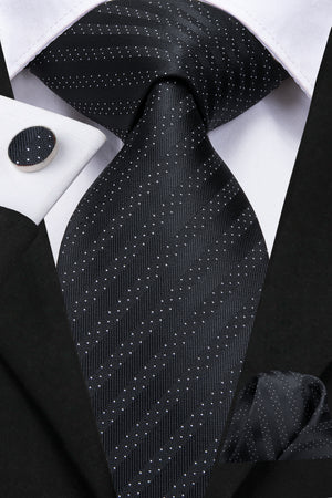 Obsidian Sky Striped Silk Tie