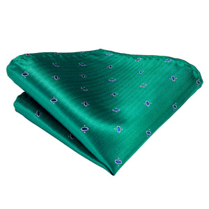 Emerald Sapphire Spotted Silk Tie