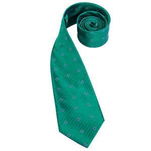 Emerald Sapphire Spotted Silk Tie