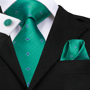 Emerald Sapphire Spotted Silk Tie