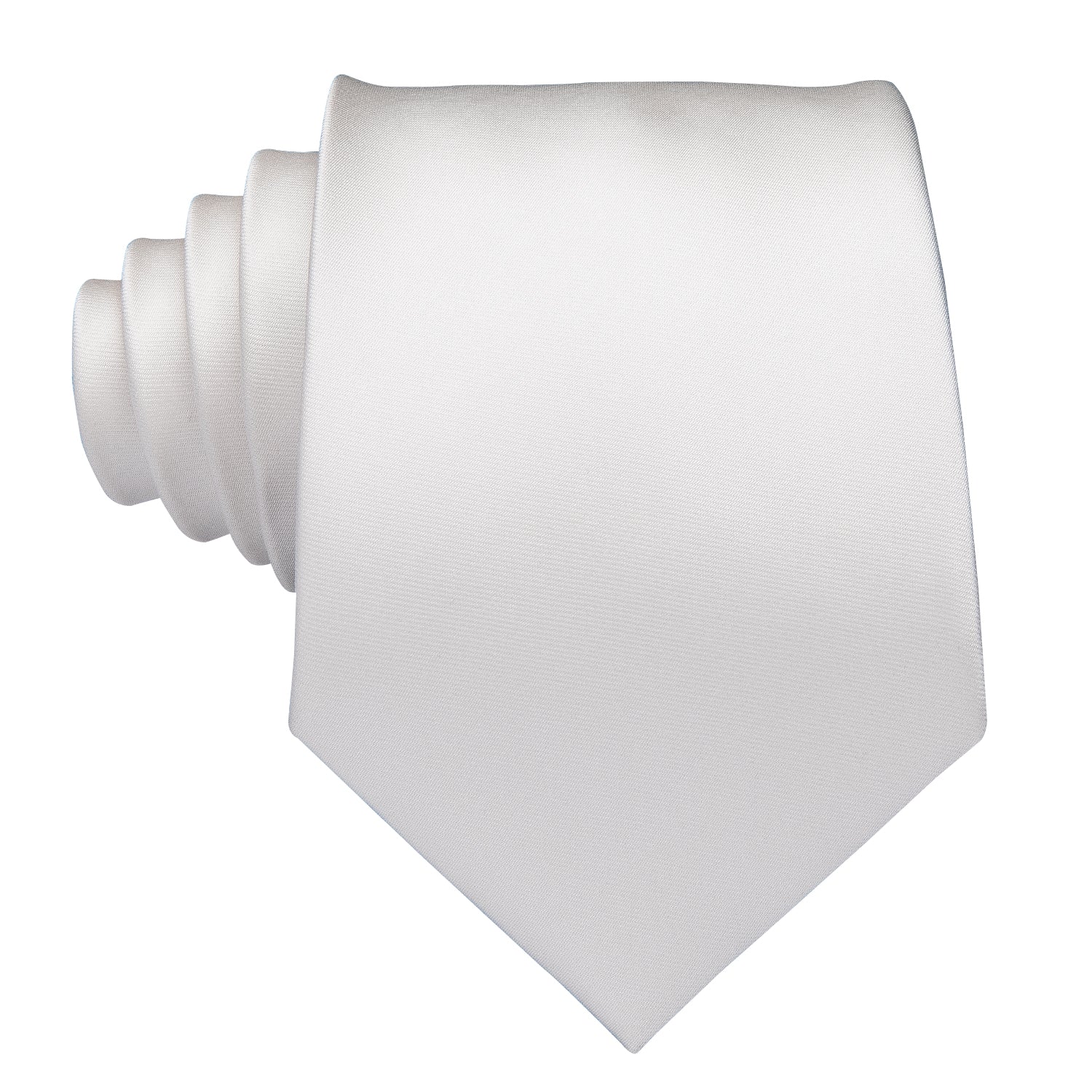 Solid White Gold Silk Tie