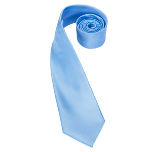 Solid Sky Blue Silk Tie