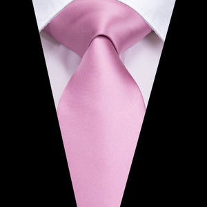 Solid Rose Quartz Silk Tie