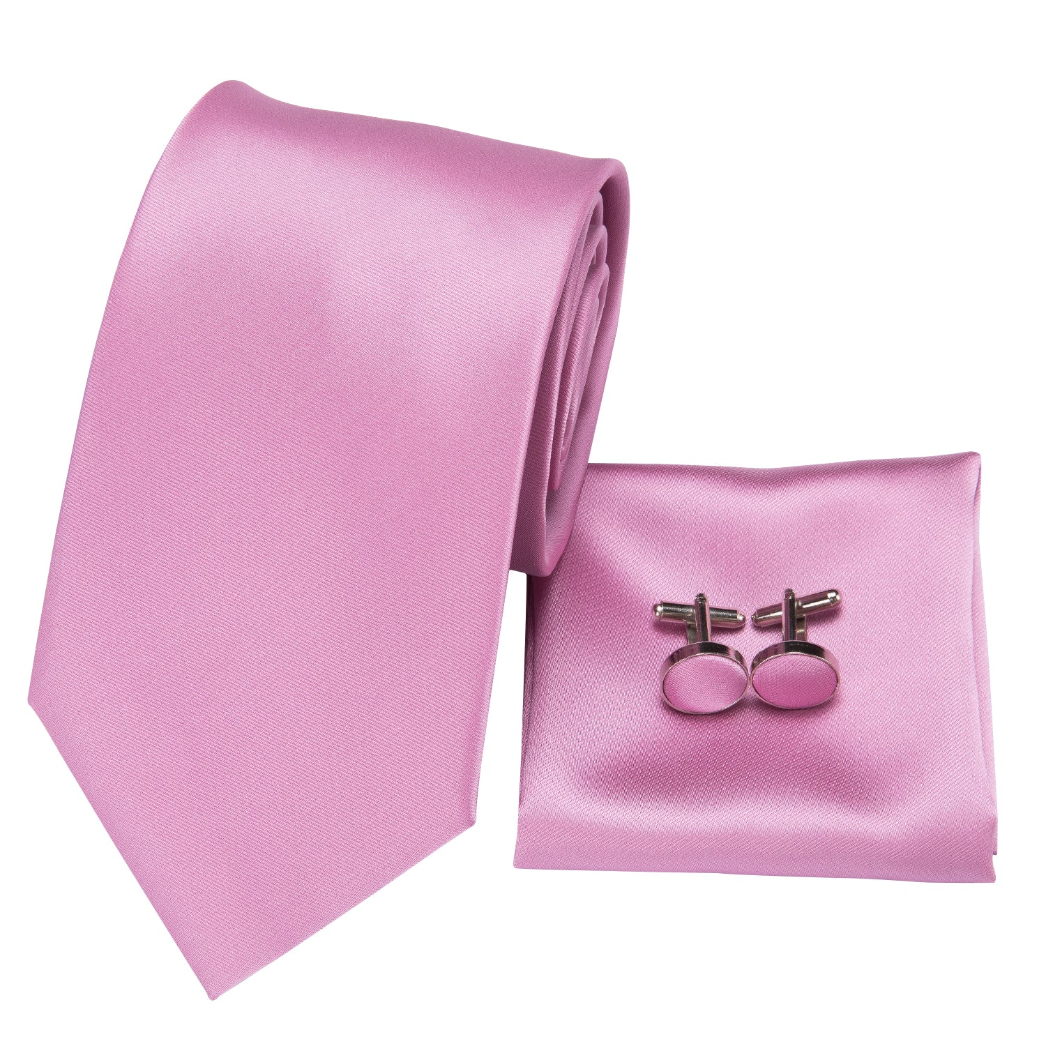 Solid Rose Quartz Silk Tie