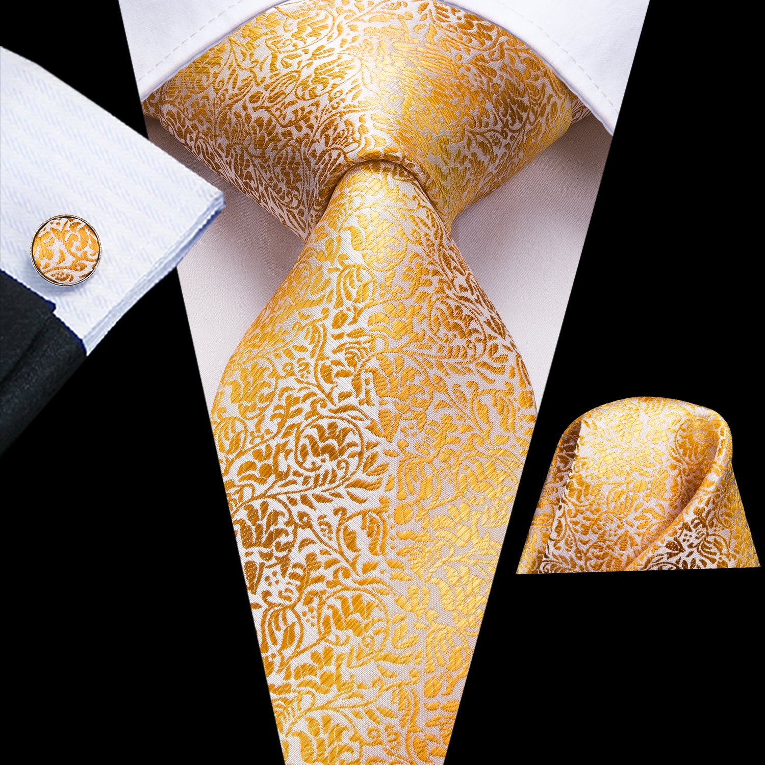 Amber Sky Vines Silk Tie