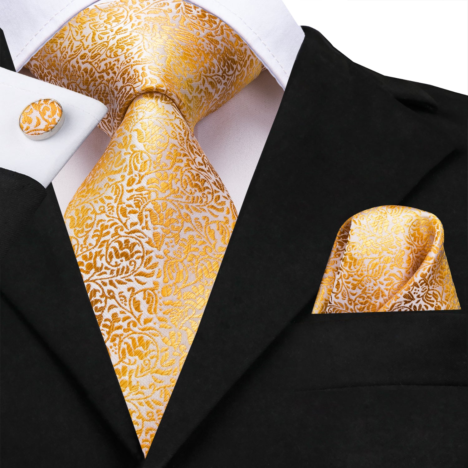 Amber Sky Vines Silk Tie