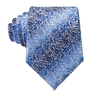 Cobalt Sky Vines Silk Tie