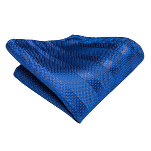 Solid Sapphire Striped Silk Tie