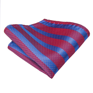 Sapphire Ruby Striped Silk Tie