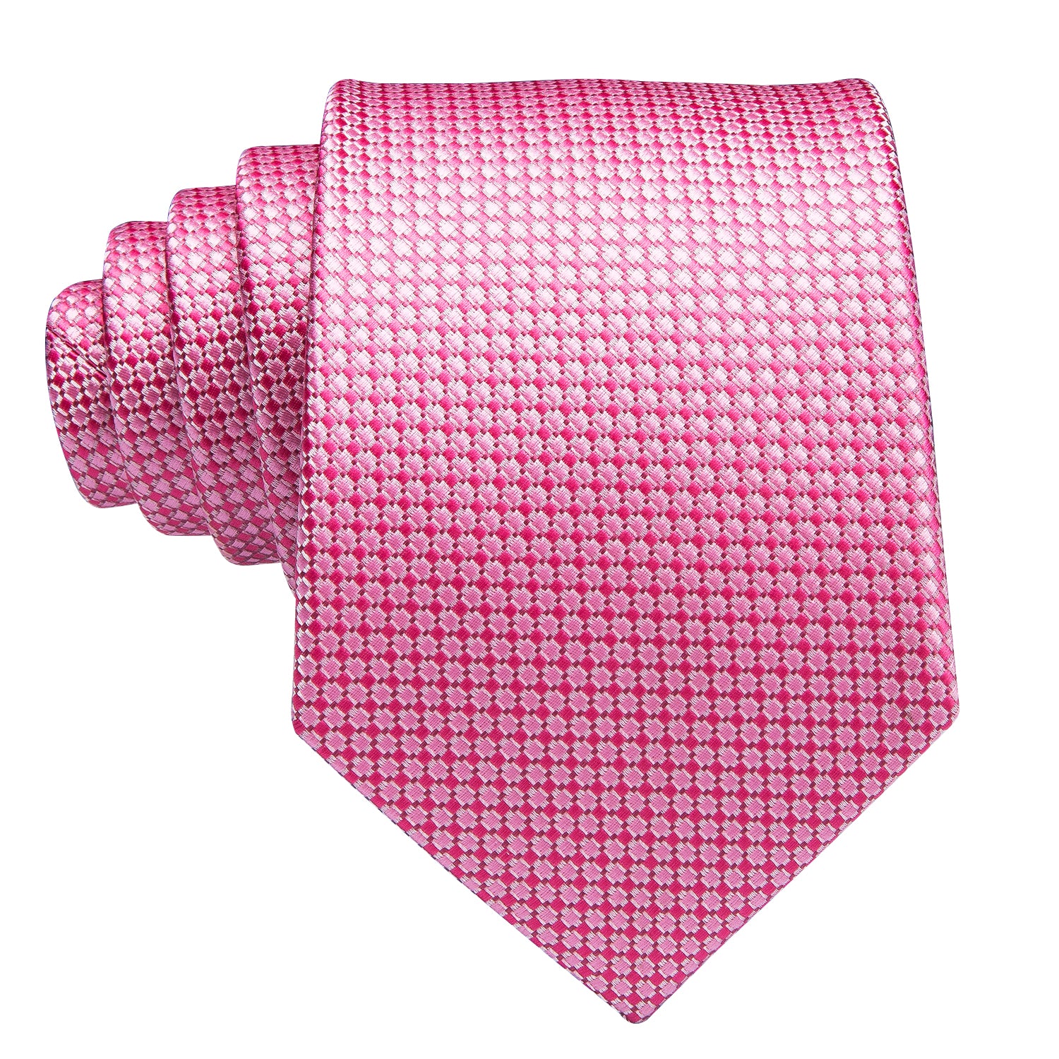 Rose Quartz Fuchsia Diamond Silk Tie